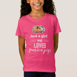 T-Shirt Juste une fille qui aime le cochon de Guinée