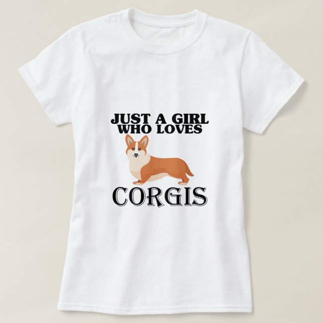 T-shirt Juste Une Fille Qui Aime Le Corgis (Design devant)