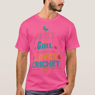 T-shirt Juste une fille qui aime le cricket