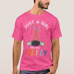 T-shirt Juste Une Fille Qui Aime Le Hockey Sur Glace Pour