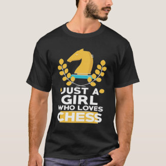T-shirt Juste Une Fille Qui Aime Le Joueur D'Échecs