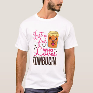 T-shirt Juste une fille qui aime le Kombucha Tea Kawaii