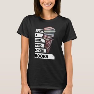 T-shirt Juste une fille qui aime le livre Devis Pour Les