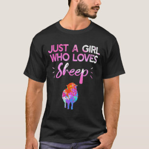 T-shirt Juste Une Fille Qui Aime Le Mouton Drôle Animal An