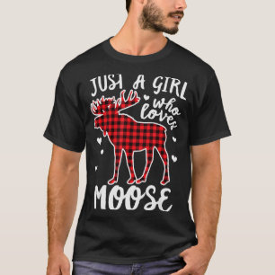 T-shirt Juste Une Fille Qui Aime Le Plaid De Noël Buffle É