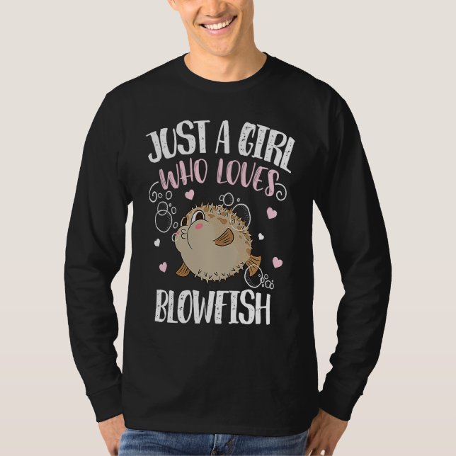 T-shirt Juste une fille qui aime le poisson-globe u2013 Dr (Devant)