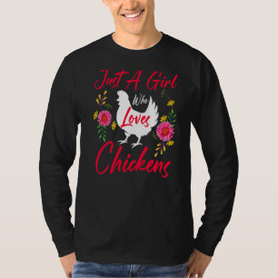T-shirt Juste Une Fille Qui Aime Le Poulet Poulet Agricole