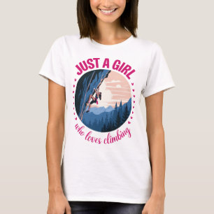 T-shirt Juste une fille qui aime le Rock Escalade Design
