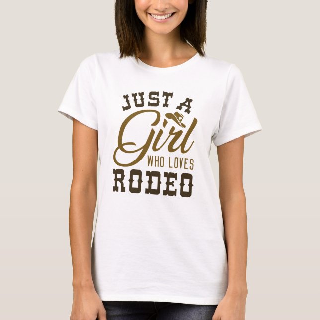 T-shirt Juste une fille qui aime le rodéo (Devant)