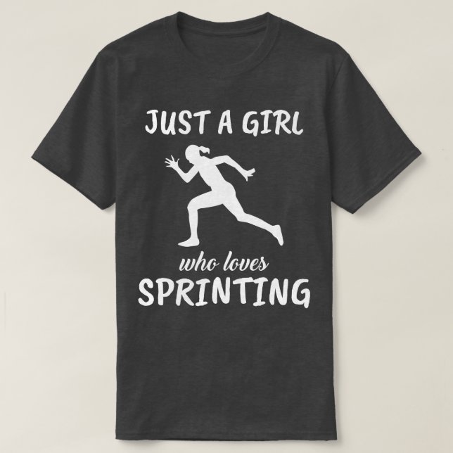 T-shirt Juste Une Fille Qui Aime Le Sprint (Design devant)