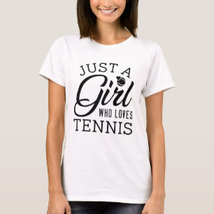 T-shirt Juste Une Fille Qui Aime Le Tennis