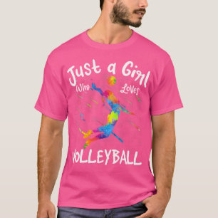 T-shirt Juste Une Fille Qui Aime Le Volley-ball Drôle