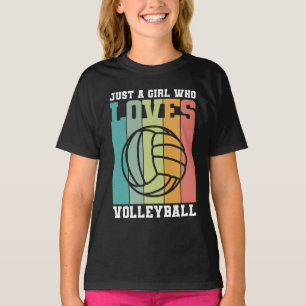 T-shirt Juste une fille qui aime le volleyball