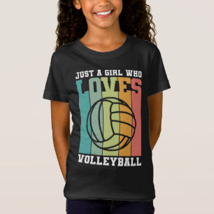 T-Shirt Juste une fille qui aime le volleyball