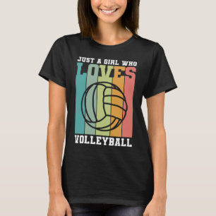 T-shirt Juste une fille qui aime le volleyball