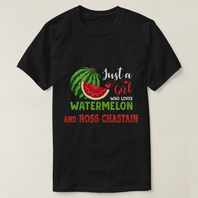 T-SHIRT JUSTE UNE FILLE QUI AIME LE WATERMELON ET LE CHAST (Design devant)