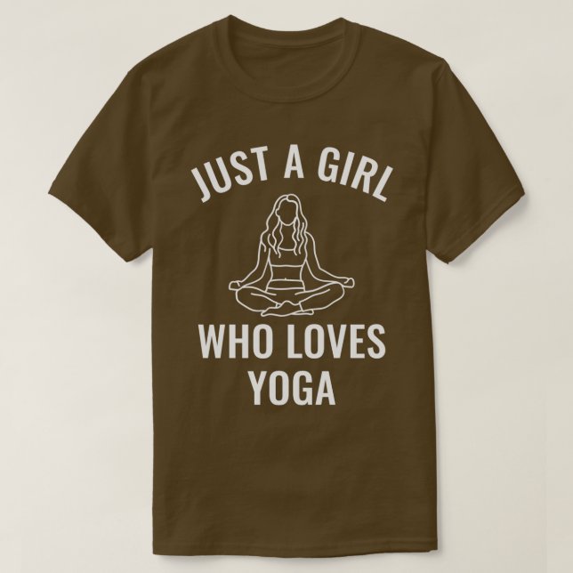 T-shirt Juste Une Fille Qui Aime Le Yoga (Design devant)