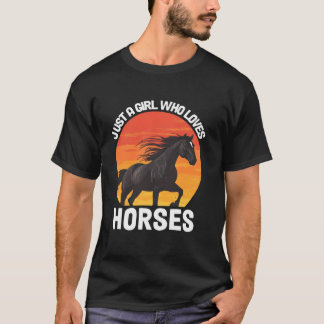 T-shirt Juste Une Fille Qui Aime L'équitation