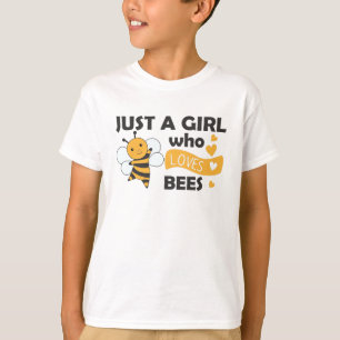 T-shirt Juste une fille qui aime les abeilles doux abeille