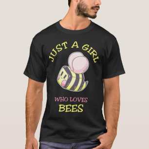 T-shirt Juste Une Fille Qui Aime Les Abeilles Honey Beekee
