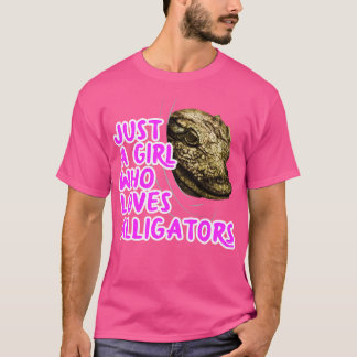 T-shirt Juste une fille qui aime les alligators