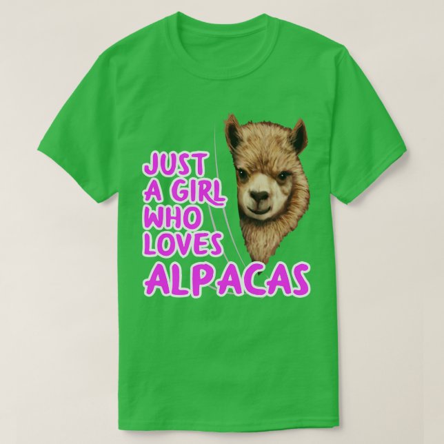 T-shirt Juste Une Fille Qui Aime Les Alpacas (Design devant)