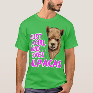 T-shirt Juste Une Fille Qui Aime Les Alpacas