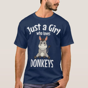 T-shirt Juste une fille qui aime les ânes Mule fermier Coe