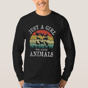 T-shirt Juste une fille qui aime les animaux