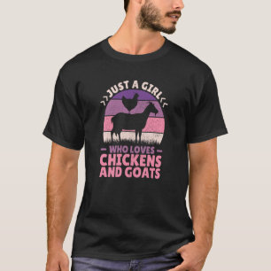 T-shirt Juste Une Fille Qui Aime Les Animaux De La Ferme D