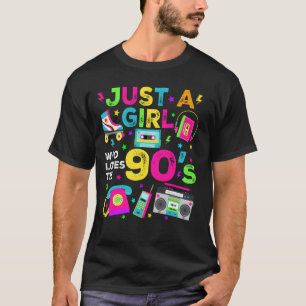 T-shirt Juste une fille qui aime les années 90, Costume ré