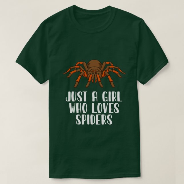 T-shirt Juste une fille qui aime les araignées (Design devant)