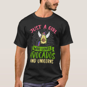 T-shirt Juste Une Fille Qui Aime Les Avocados Et Unicornes