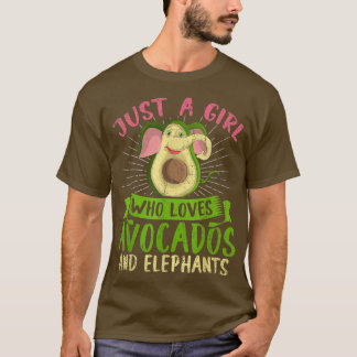 T-shirt Juste Une Fille Qui Aime Les Avocats Et Les Élépha