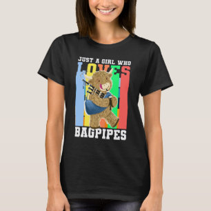 T-shirt Juste Une Fille Qui Aime Les Bagpipes