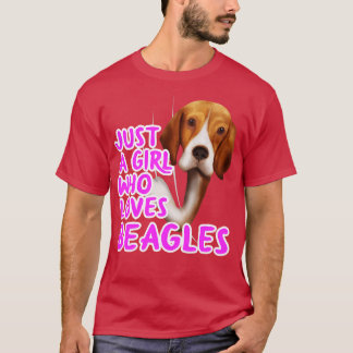 T-shirt Juste une fille qui aime les Beagles