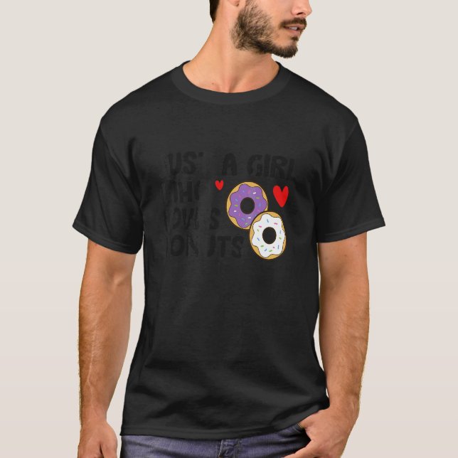 T-shirt Juste une fille qui aime les beignets (Devant)