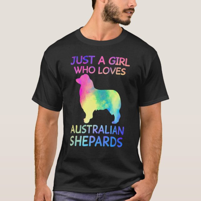 T-shirt Juste Une Fille Qui Aime Les Bergers Australiens C (Devant)