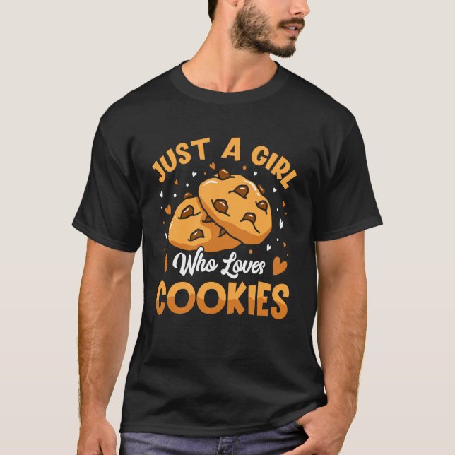 T-shirt Juste Une Fille Qui Aime Les Biscuits (Devant)
