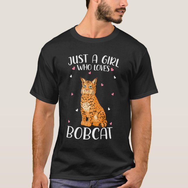 T-shirt Juste Une Fille Qui Aime Les Bobcats Pour Les Femm (Devant)