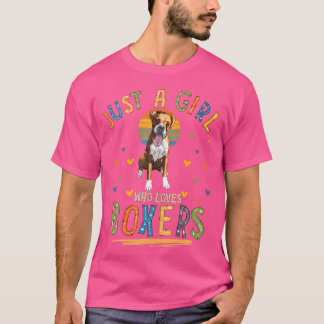 T-shirt Juste Une Fille Qui Aime Les Boxers Drôle Boxer