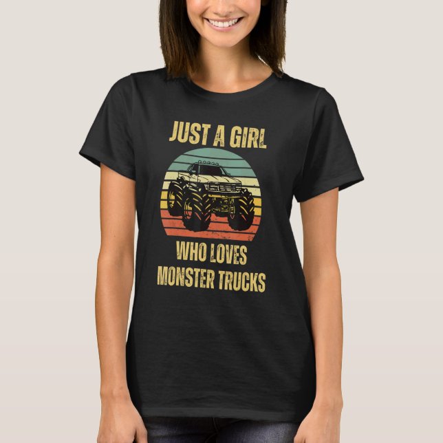 T-shirt Juste Une Fille Qui Aime Les Camions Monster Couch (Devant)