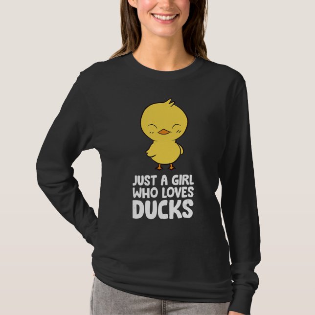 T-shirt Juste Une Fille Qui Aime Les Canards (Devant)