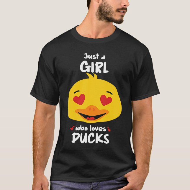 T-shirt Juste une fille qui aime les canards canards canet (Devant)