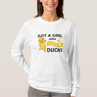 T-shirt Juste une fille qui aime les canards - mignons ani