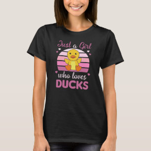 T-shirt Juste une fille qui aime les canards - mignons ani