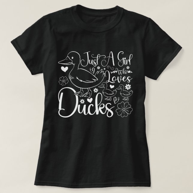 T-shirt Juste Une Fille Qui Aime Les Canards Mignons Propr (Design devant)
