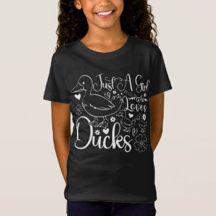 T-Shirt Juste Une Fille Qui Aime Les Canards Mignons Propr