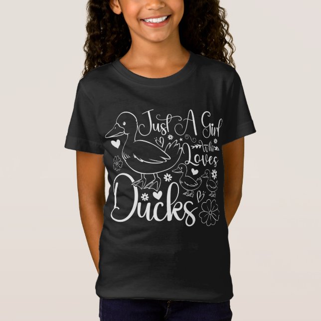 T-Shirt Juste Une Fille Qui Aime Les Canards Mignons Propr (Devant)