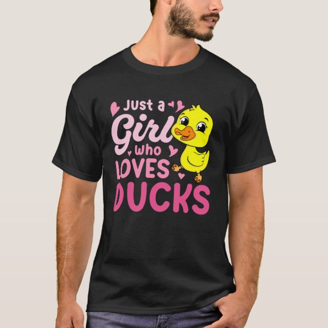 T-shirt Juste une fille qui aime les canards récoltent l'a (Devant)